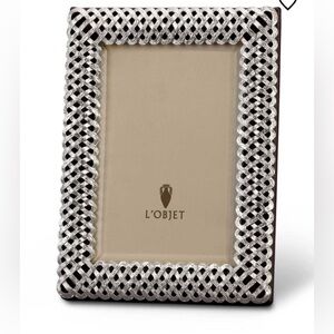 L'Objet Braid Platinum Picture Frame, 8" x 10"